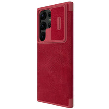 Заредете изображение във визуализатора на галерията – Nillkin Qin Leather Pro Case for Samsung Galaxy S23 Ultra Flip Cover Camera Cover red
