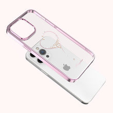 Заредете изображение във визуализатора на галерията – Kingxbar Wish Series case for iPhone 14 decorated with pink crystals
