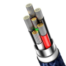 Заредете изображение във визуализатора на галерията – BASEUS cable USB A to Type C Power Delivery 100W Glimmer Series CADH000503 2m blue
