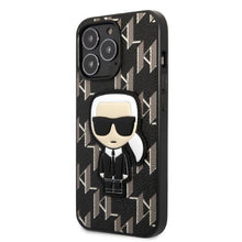 Заредете изображение във визуализатора на галерията – Karl Lagerfeld KLHCP13XPMNIKBK iPhone 13 Pro Max 6.7" hardcase black/black Monogram Ikonik Patch
