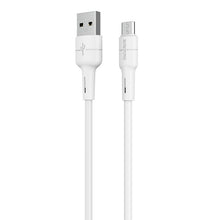 Заредете изображение във визуализатора на галерията – Borofone Cable BX30 Silicone - USB to Micro USB - 2,4A 1 metre white
