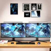 Заредете изображение във визуализатора на галерията – Elesense office wirelessly controlled LED lamp lighting for monitor 2 pcs. black (E1129)
