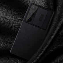 Заредете изображение във визуализатора на галерията – Nillkin Qin Leather Pro Case for Samsung Galaxy S23 Ultra Cover with Flip Camera Cover Brown
