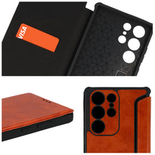 Заредете изображение във визуализатора на галерията – Razor Leather Book Case for Samsung Galaxy A13 4G brown
