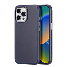 Заредете изображение във визуализатора на галерията – Dux Ducis Naples case for iPhone 14 Pro magnetic leather case MagSafe blue
