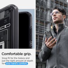 Заредете изображение във визуализатора на галерията – Spigen Ultra Hybrid case for Samsung Galaxy S24 - dark gray (Zero One pattern)

