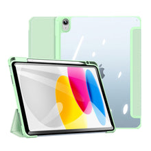 Заредете изображение във визуализатора на галерията – Dux Ducis Toby case for iPad 10.9'' 2022 (10 gen.) cover with space for Apple Pencil stylus smart cover stand green
