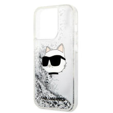 Заредете изображение във визуализатора на галерията – Karl Lagerfeld KLHCP14XLNHCS iPhone 14 Pro Max 6.7" silver/silver hardcase Glitter Choupette Head
