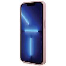 Заредете изображение във визуализатора на галерията – Original Case GUESS Rhinestone Triangle hardcase GUHCP14MHDGTPP for Iphone 14 Plus pink
