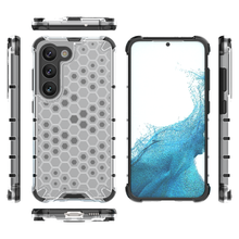 Заредете изображение във визуализатора на галерията – Honeycomb case for Samsung Galaxy S23 armored hybrid cover transparent
