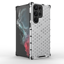 Заредете изображение във визуализатора на галерията – Honeycomb case for Samsung Galaxy S23 Ultra armored hybrid cover transparent
