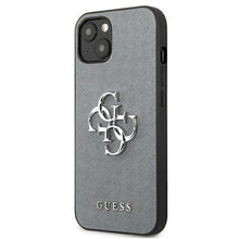 Заредете изображение във визуализатора на галерията – Guess GUHCP13MSA4GSGR iPhone 13 6,1" szary/grey hardcase Saffiano 4G Metal Logo
