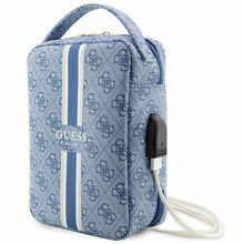 Заредете изображение във визуализатора на галерията – Guess Bag GUHBP4RPSB Organizer blue/blue 4G Printed Stripes
