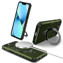 Заредете изображение във визуализатора на галерията – Tel Protect Armor Magsafe Metal Ring Case for Iphone 13 green
