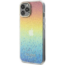 Заредете изображение във визуализатора на галерията – Original faceplate case GUESS GUHCP12MHDECMI for iPhone 12/12 Pro (IML Faceted Mirror / disco iridescent)
