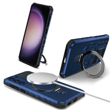 Заредете изображение във визуализатора на галерията – Tel Protect Armor Magsafe Metal Ring Case for Samsung Galaxy S23 blue
