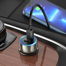 Заредете изображение във визуализатора на галерията – HOCO car charger 2x Type C PD 40W Z48 metal gray
