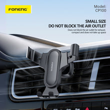 Заредете изображение във визуализатора на галерията – Foneng Car holder CP100 gravity to air vent black
