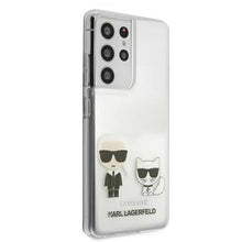 Заредете изображение във визуализатора на галерията – Оригинален гръб Karl Lagerfeld за samsung s21 ultra (karl &amp; choupette / transparent) - TopMag
