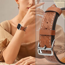 Заредете изображение във визуализатора на галерията – Strap Leather Apple Watch SE, 8, 7, 6, 5, 4, 3, 2, 1 (41, 40, 38 mm) bracelet brown
