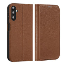 Заредете изображение във визуализатора на галерията – Dux Ducis Skin X2 case Samsung Galaxy A14 5G flip case wallet stand brown
