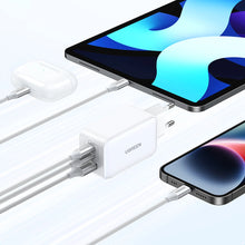 Заредете изображение във визуализатора на галерията – Ugreen CD244 65W USB-A / 2x USB-C GaN fast charger - white
