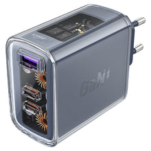 Заредете изображение във визуализатора на галерията – Acefast charger GaN 65W 3 ports (1xUSB, 2xUSB C) green (A45)
