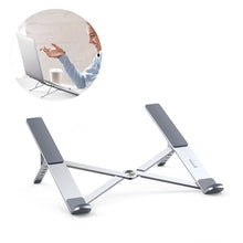Заредете изображение във визуализатора на галерията – Ugreen foldable adjustable laptop stand silver (LP451)
