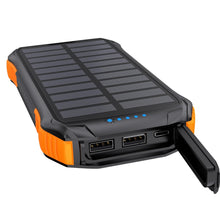 Заредете изображение във визуализатора на галерията – Choetech solar powerbank with inductive charging 10000mAh Qi 5W orange (B659)
