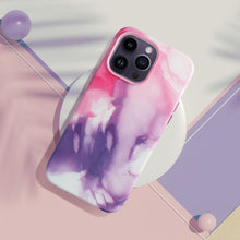 Заредете изображение във визуализатора на галерията – Leather Mag Cover for IPHONE 11 PRO purple splash
