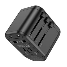 Заредете изображение във визуализатора на галерията – Borofone Travel charger adapter BAC1 - 2xUSB, USA, UK, EU, AU black
