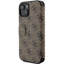 Заредете изображение във визуализатора на галерията – Original Case GUESS book 4G Metal Logo GUBKP15S4GMGBR for Iphone 13/14/15 brown
