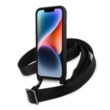 Заредете изображение във визуализатора на галерията – Karl Lagerfeld KLHCP14MSTMK iPhone 14 Plus 6.7" hardcase black/black Monogram Plaque Logo Strap
