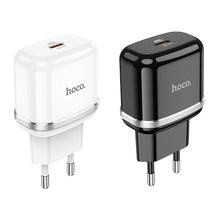 Заредете изображение във визуализатора на галерията – Hoco charger type c pd20w fast charge victorious n24 black
