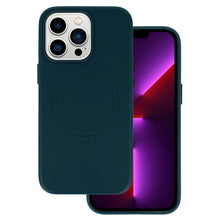Заредете изображение във визуализатора на галерията – MagSafe Leather Case Iphone 14 Pro Navy
