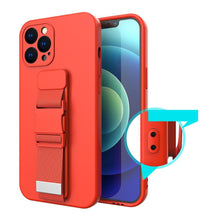Заредете изображение във визуализатора на галерията – Rope Case Silicone Lanyard Cover Purse Lanyard Strap for Xiaomi Redmi 10 Pink - TopMag
