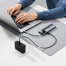 Заредете изображение във визуализатора на галерията – HUB 11in1 Baseus Metal Gleam Series USB-C to USB-C PD / USB-C / 3x USB-A / HDMI / AUX / RJ-45 / SD TF - gray
