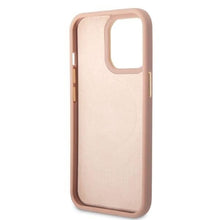 Заредете изображение във визуализатора на галерията – Guess GUHMP13XSAPSTP iPhone 13 Pro Max 6.7" pink/pink hardcase Peony Logo Plate MagSafe
