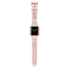 Заредете изображение във визуализатора на галерията – Kingxbar CYF106 2in1 Armored Case for Apple Watch SE, 8, 7, 6, 5, 4, 3, 2, 1 (41, 40, 38 mm) with Strap Pink
