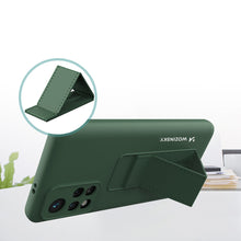 Заредете изображение във визуализатора на галерията – Wozinsky Kickstand Case Silicone Stand Cover for Xiaomi Poco M4 Pro 5G red - TopMag
