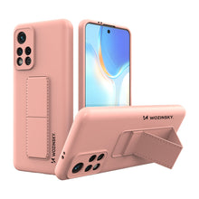 Заредете изображение във визуализатора на галерията – Wozinsky Kickstand Case Silicone Stand Cover Xiaomi Poco M4 Pro 5G Pink - TopMag
