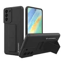Заредете изображение във визуализатора на галерията – Wozinsky Kickstand Case Silicone Stand Cover for Samsung Galaxy S21 FE Black - TopMag
