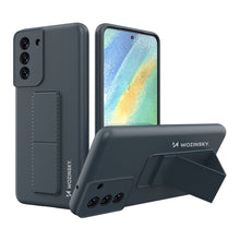 Заредете изображение във визуализатора на галерията – Wozinsky Kickstand Case silicone stand cover for Samsung Galaxy S21 FE navy blue - TopMag
