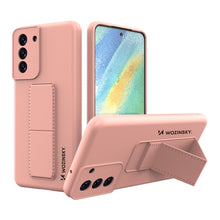 Заредете изображение във визуализатора на галерията – Wozinsky Kickstand Case Silicone Stand Cover for Samsung Galaxy S21 FE Pink - TopMag
