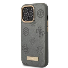 Заредете изображение във визуализатора на галерията – Guess GUHMP13XSAPSTG iPhone 13 Pro Max 6.7" grey/grey hardcase Peony Logo Plate MagSafe
