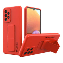Заредете изображение във визуализатора на галерията – Wozinsky Kickstand Case Silicone Stand Cover for Samsung Galaxy A33 5G Red - TopMag

