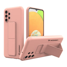 Заредете изображение във визуализатора на галерията – Wozinsky Kickstand Case Silicone Stand Cover for Samsung Galaxy A13 5G Pink - TopMag
