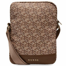 Заредете изображение във визуализатора на галерията – Guess Bag GUTB10HGCFSEW 10" brown/brown GCube Stripe Tablet Bag
