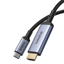 Заредете изображение във визуализатора на галерията – Baseus BS-OH064 8K 60Hz USB-C - HDMI cable 1.5m - black
