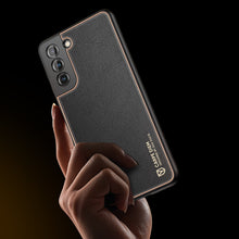 Заредете изображение във визуализатора на галерията – Dux Ducis Yolo elegant cover made of ecological leather for Samsung Galaxy S21 FE black - TopMag
